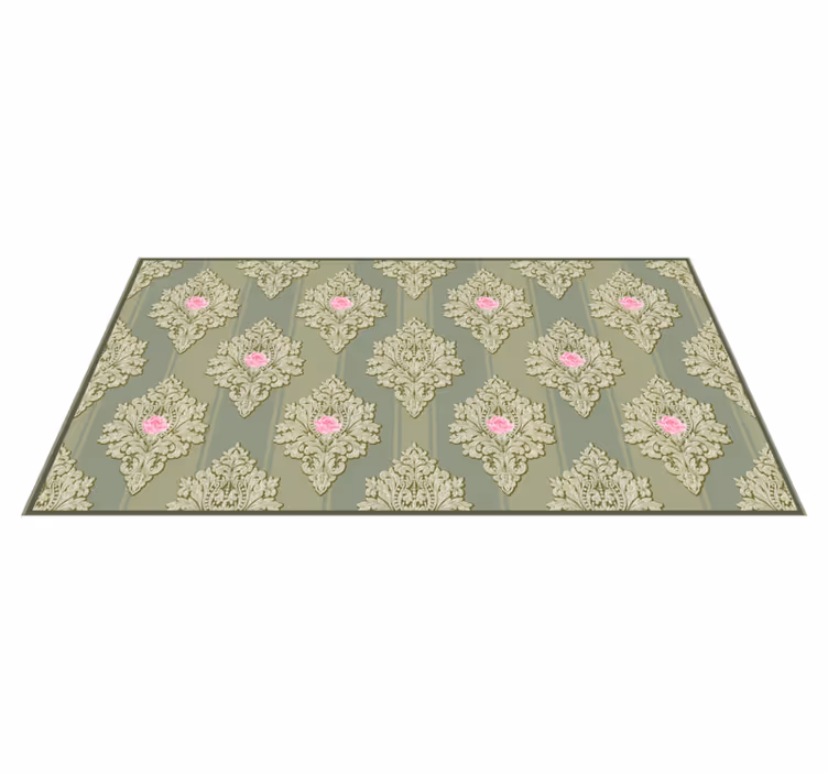 Tapis vinyle fleurs et plantes motif floral vintage  - TenStickers