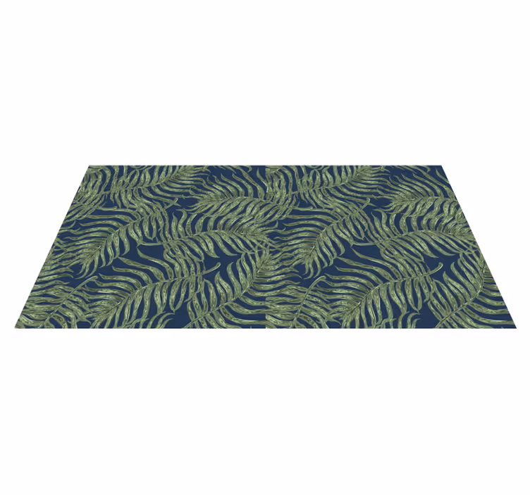 Tapis vinyle motif de feuilles tropicales - TenStickers