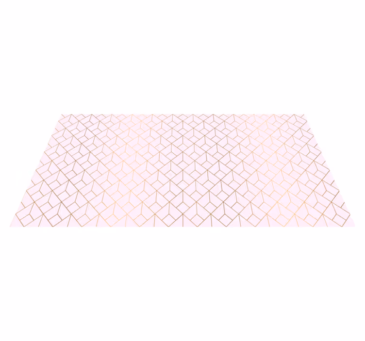 Tapis vinyle géométrique motif de cubes - TenStickers