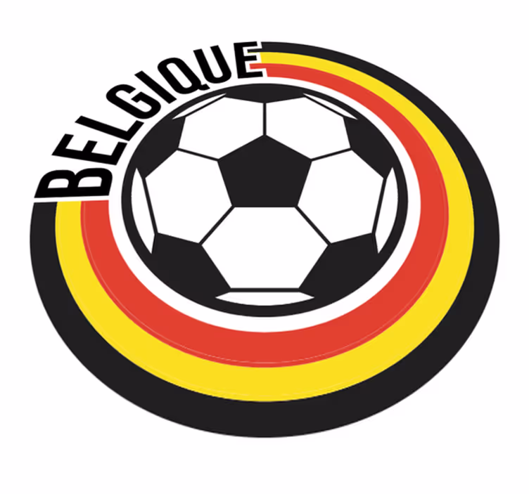 Tapis vinyle rond football belgique - TenStickers