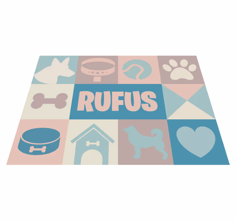 Tapis vinyle Chien personnalisé - TenStickers