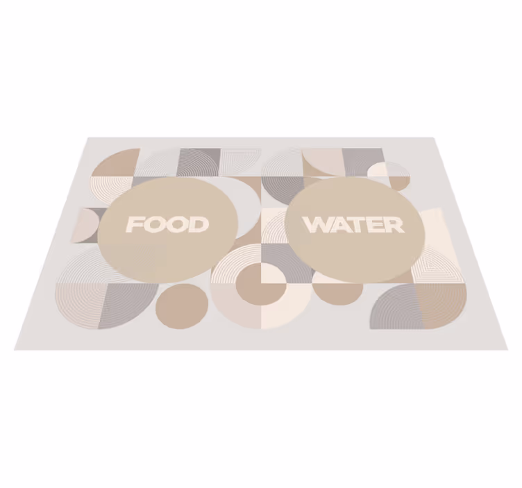 Tapis vinyle Eau et nourriture pour chiens - TenStickers