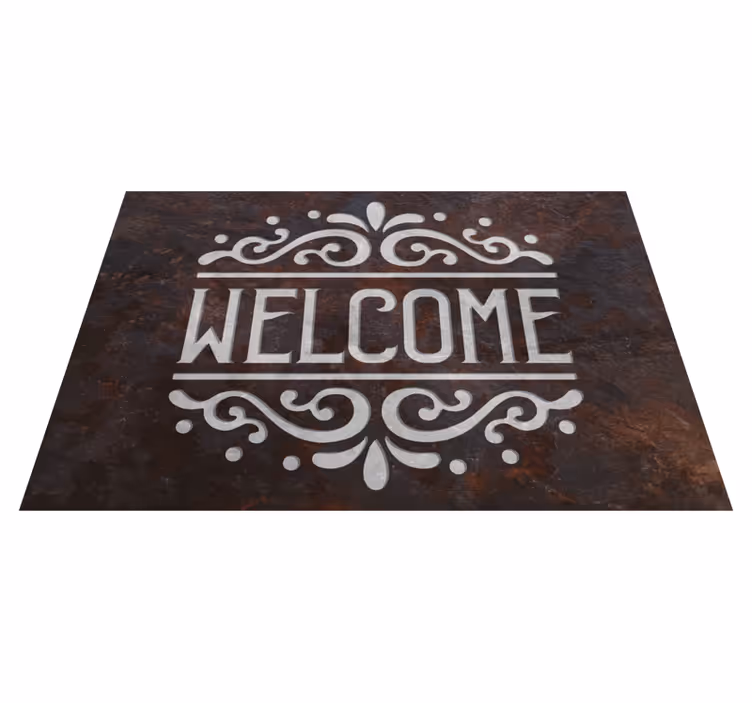 Tapis vinyle Ecriteau vintage bienvenue - TenStickers