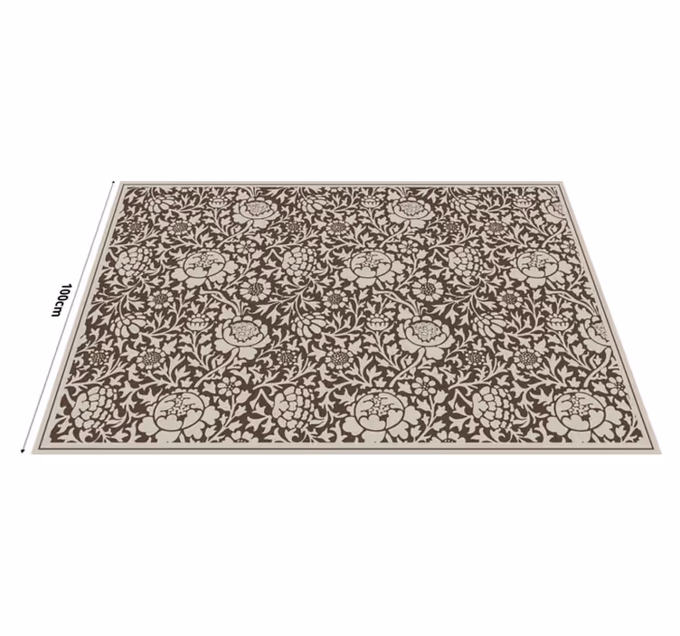 Tapis vinyle imprimé fleuri vintage - TenStickers