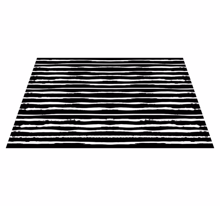 Tapis vinyle salon Lignes blanches et noires - TenStickers