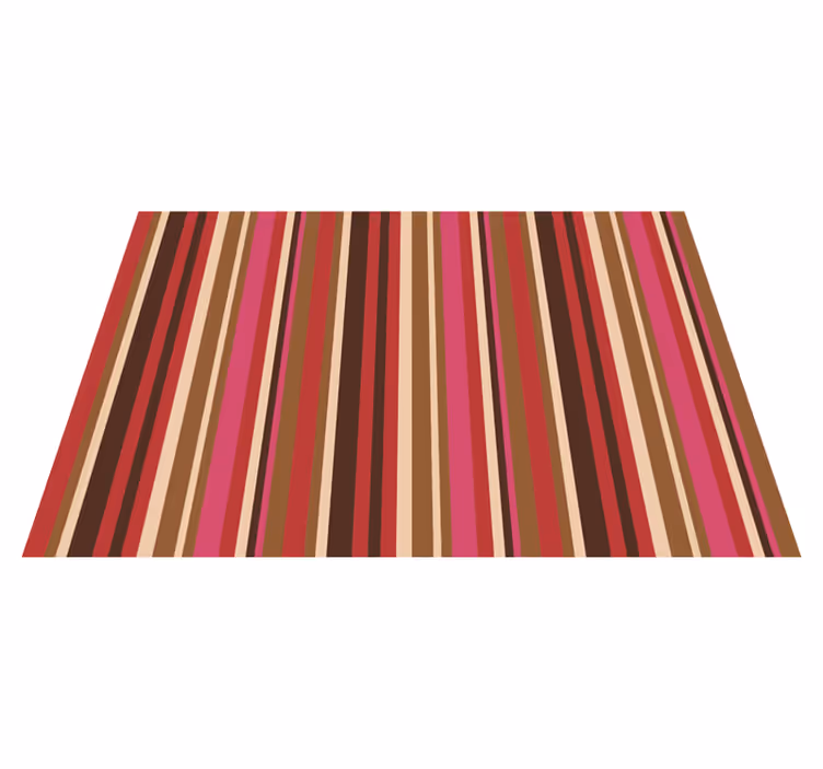 Tapis vinyle chambre Motif rayures style bohème - TenStickers