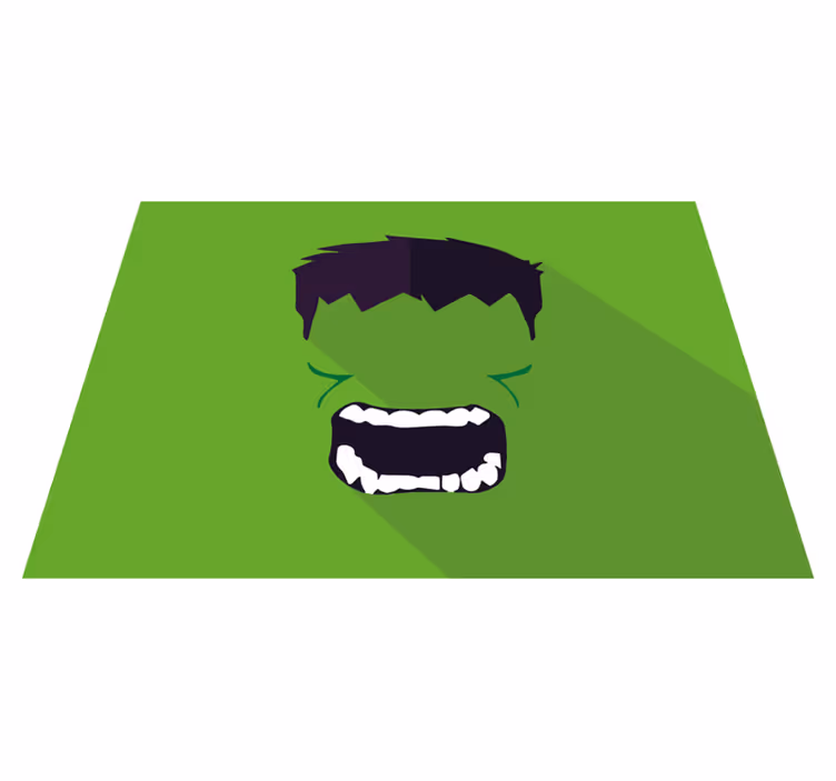 Tapis vinyle pour enfants Super héros vert - TenStickers