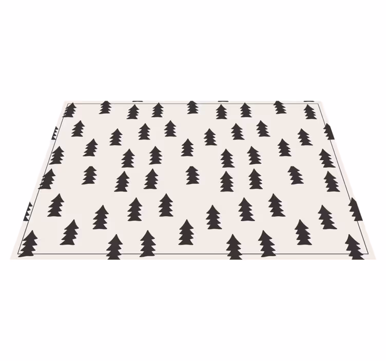 Tapis vinyle salon Motif arbres - TenStickers