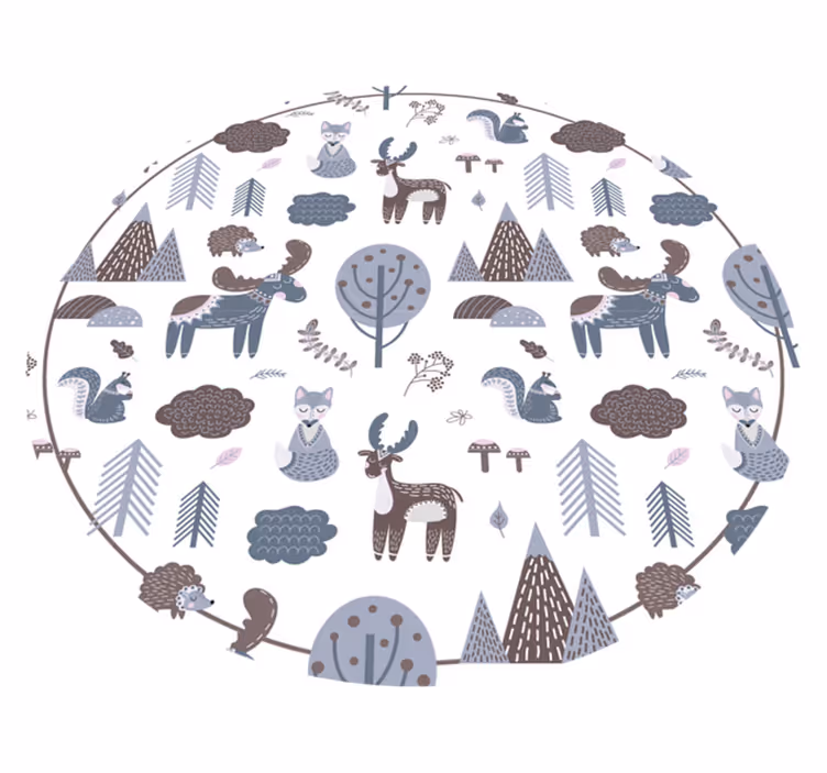 Tapis vinyle animal Animaux nordiques - TenStickers