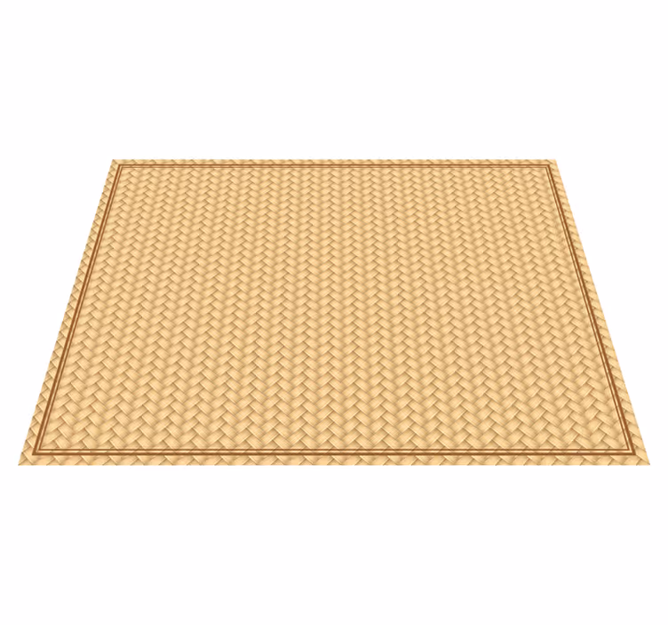 Tapis vinyle retro imitation osier - TenStickers