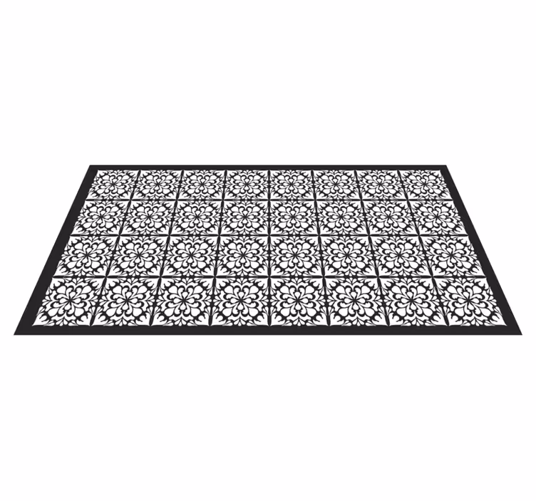 Tapis vinyle imitation carrelage style gothique - TenStickers
