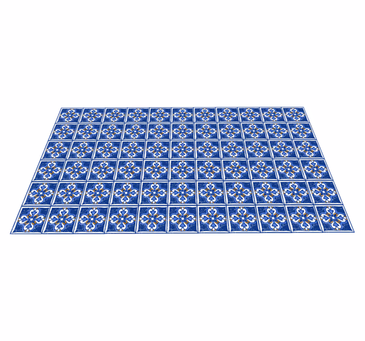 Tapis vinyle carreaux style méditerranéen - TenStickers