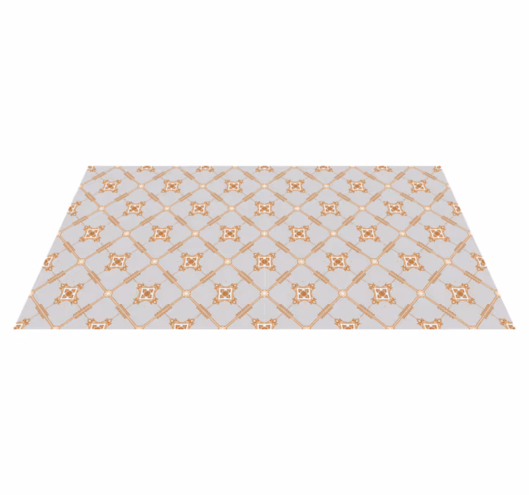 Tapis vinyle imitation carreaux losanges - TenStickers