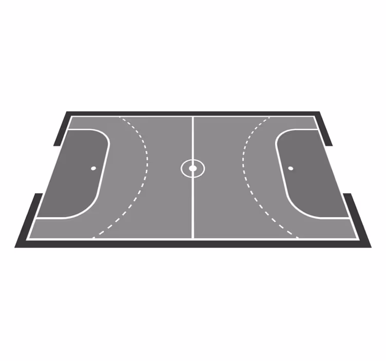 Tapis vinyle jeux conception d'un terrain de handball - TenStickers