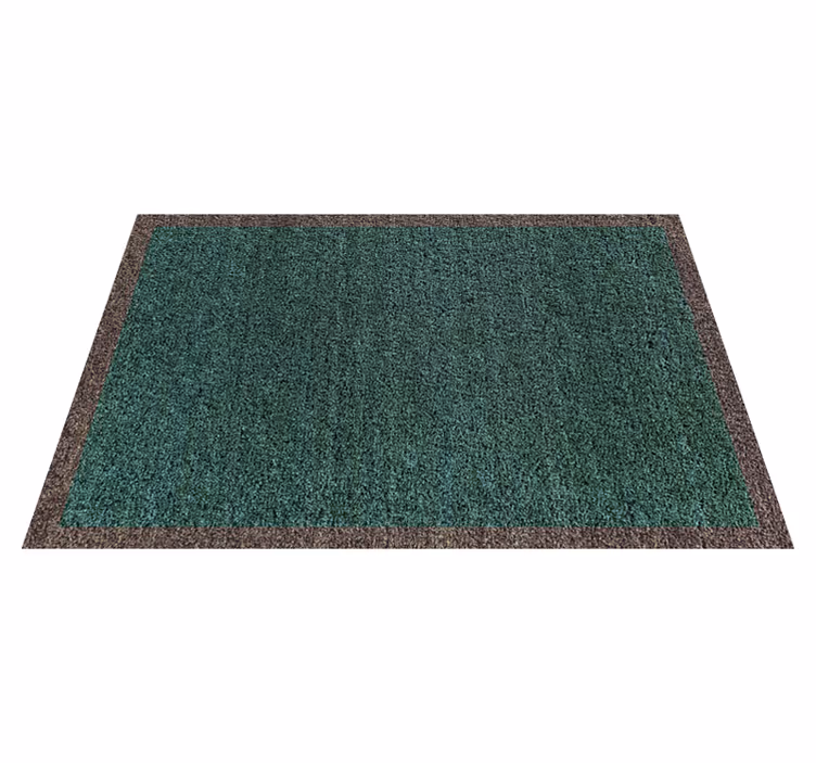 Tapis vinyle vert et beige imitation moquette - TenStickers