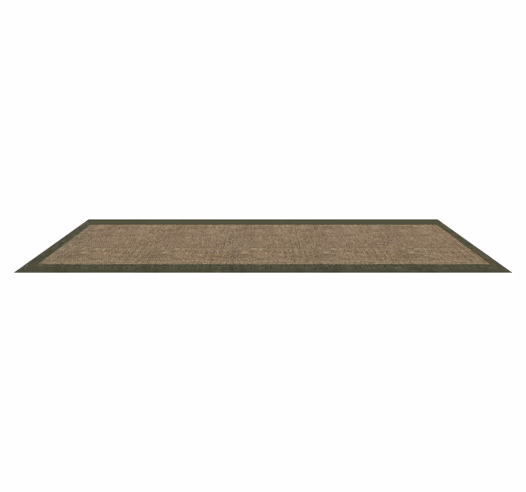 Tapis vinyle moderne avec cadre vert - TenStickers