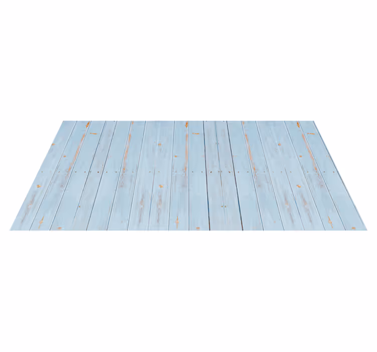 Tapis vinyle effet bois bleu clair - TenStickers