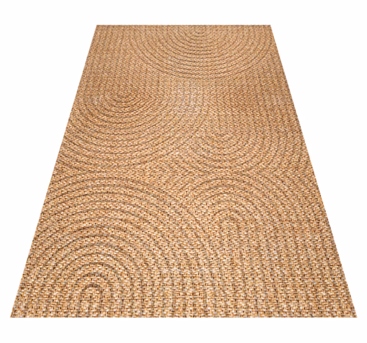 Tapis vinyle effet tissé motif avec courbes - TenStickers