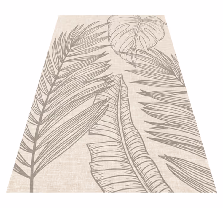 Tapis vinyle effet tissé motif tropical - TenStickers