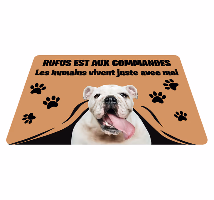 Tapis vinyle pour entrée chien personnalisable - TenStickers