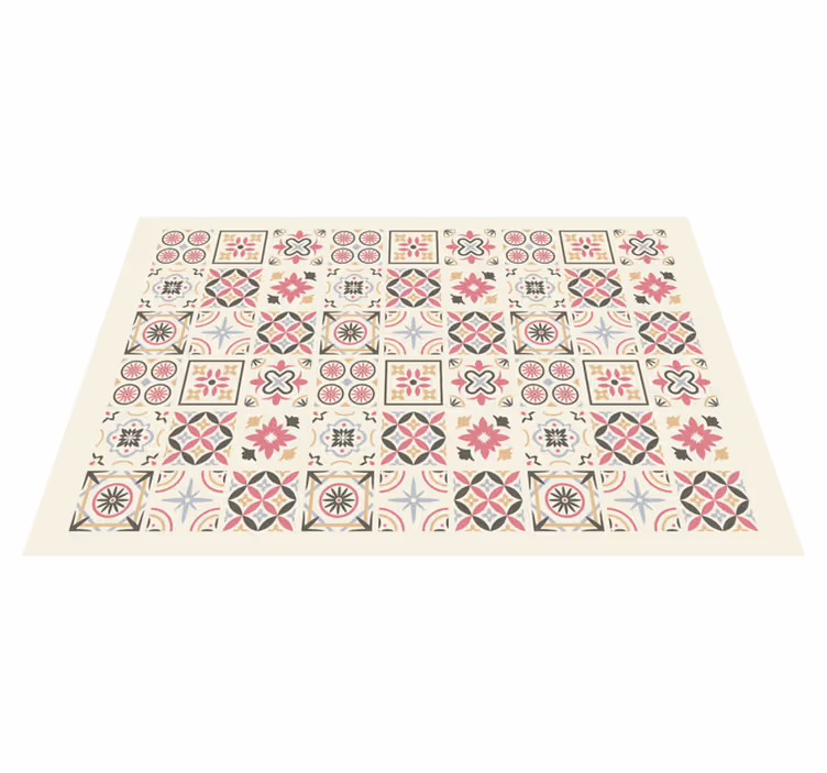 Tapis vinyle effet carreaux de ciment Nicolle - TenStickers