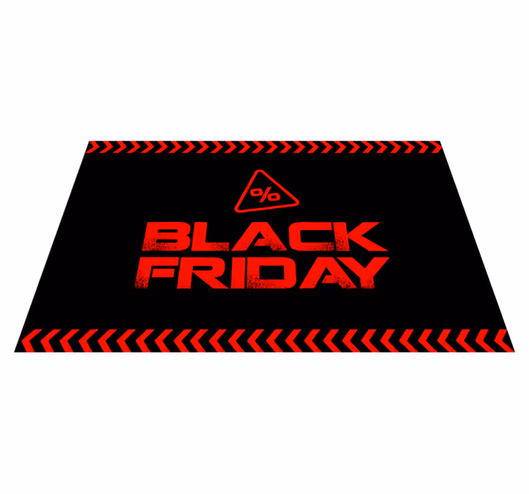 Tapis vinyle noir Black Friday - TenStickers