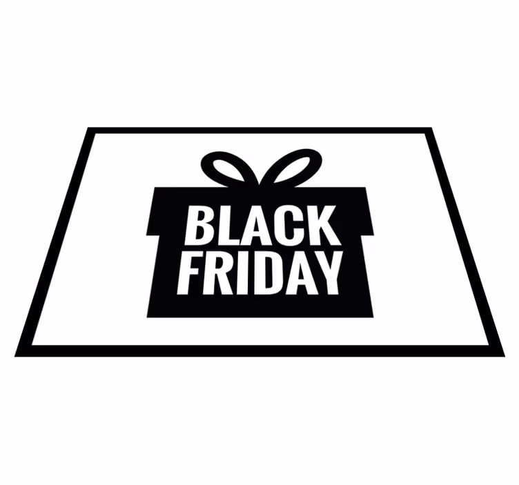Tapis vinyle paquet cadeau Black Friday  - TenStickers