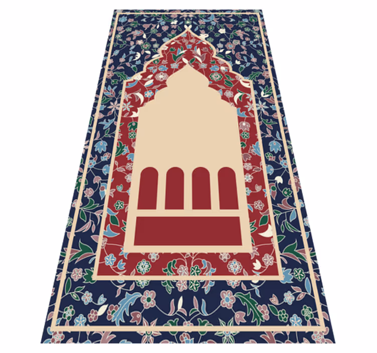 Tapis vinyle rectangulaire persan motif floral - TenStickers