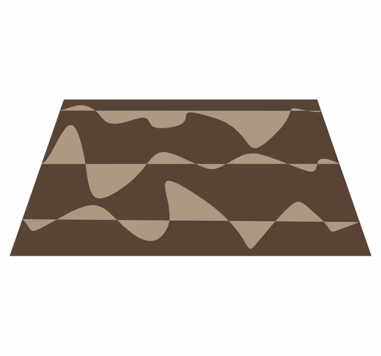 Tapis vinyle cuisine abstrait marron - TenStickers