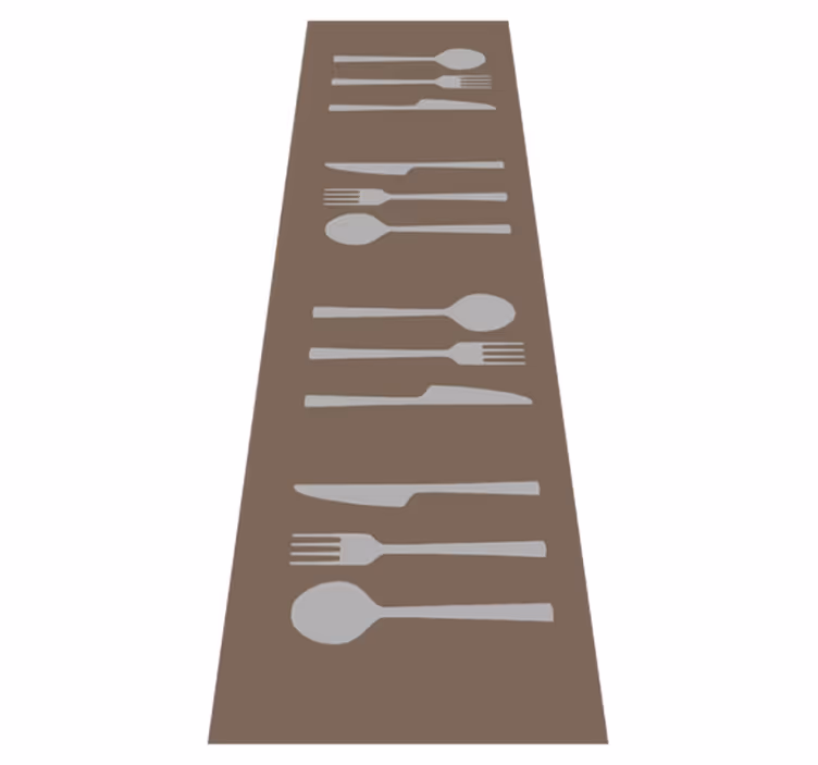 Tapis vinyle fourchette couteau cuillère - TenStickers