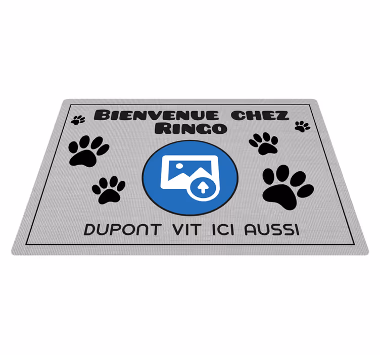 Tapis vinyle entrée bienvenue dans la maison de mon animal - TenStickers