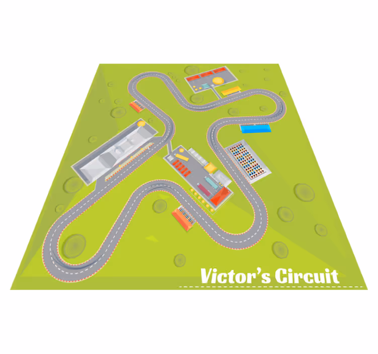 Tapis vinyle autouroute aire de jeu personnalisable - TenStickers