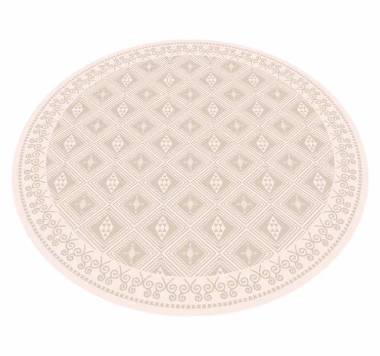 Tapis vinyle beige losanges tribaux - TenStickers