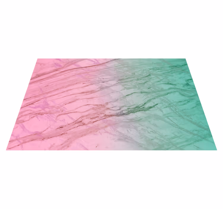 Tapis vinyle marbre couleur pastel rose et vert - TenStickers