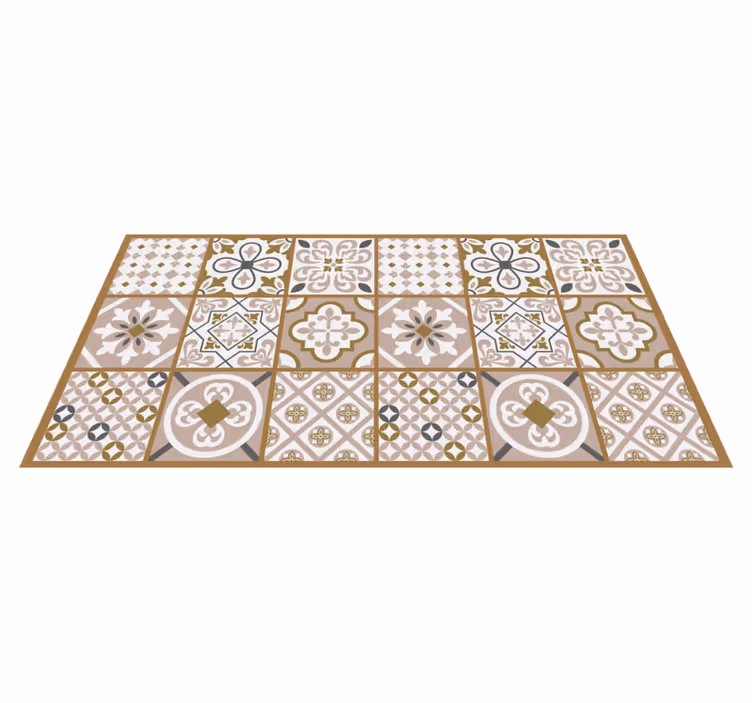 Tapis vinyle carreaux de ciment accent de sol à motifs - TenStickers