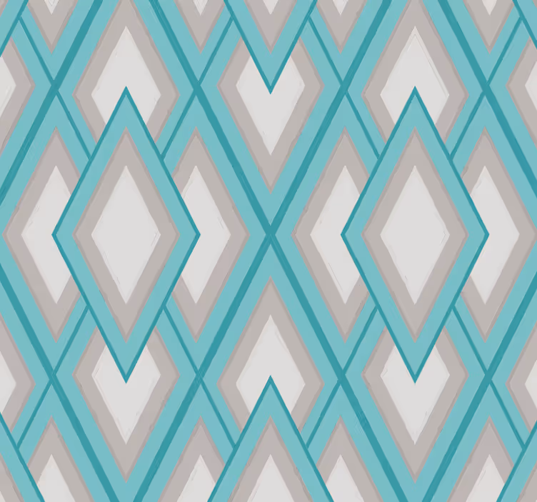 Papier peint formes géométriques motifs diamants harmonieux - TenStickers