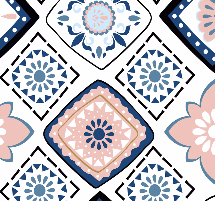 Papier peint carreaux de ciment Élégance à motifs - TenStickers