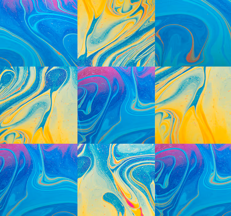 Papier peint abstrait tourbillons marbrés - TenStickers