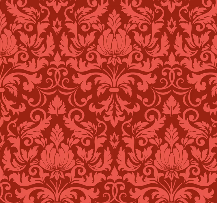 Papier peint baroque motif floral baroque - TenStickers