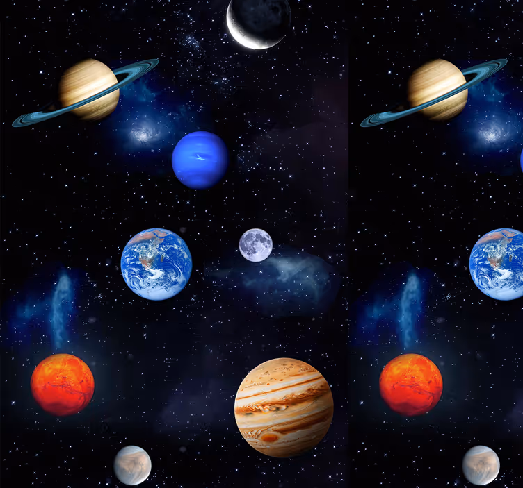 Papier peint étoiles cosmos espace planètes - TenStickers
