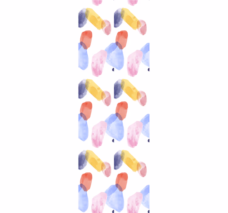 Papier peint abstrait motifs de couleurs douces - TenStickers