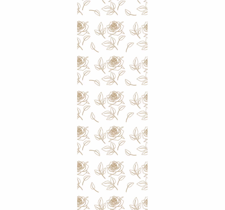 Papier peint floral motifs de roses élégants - TenStickers