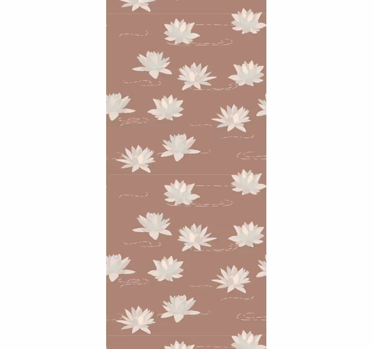 Papier peint floral motif fleur de lotus - TenStickers