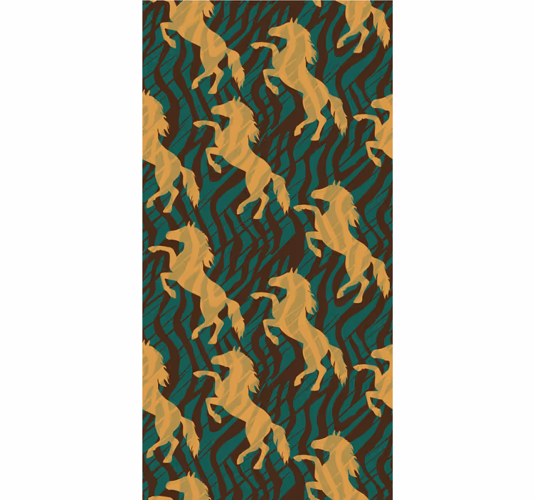 Papier peint chevaux motif de galop élégant - TenStickers