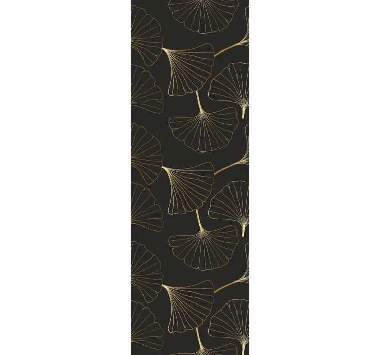 Papier peint feuillage élégant motif ginkgo - TenStickers