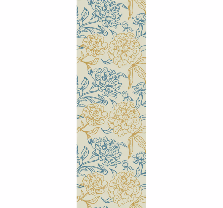 Papier peint floral motif de pivoine florale - TenStickers