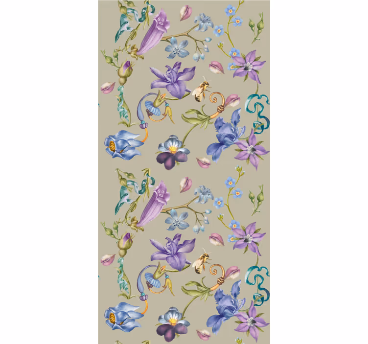 Papier peint floral design fantaisie florale - TenStickers