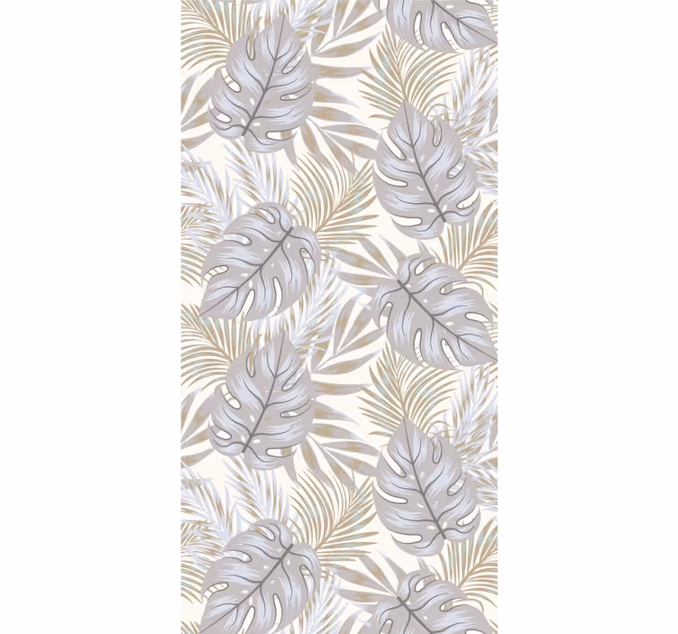 Papier peint feuillage motif élégant de monstera - TenStickers