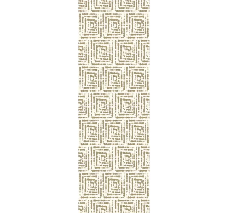 Papier peint entrée motif carré beige - TenStickers