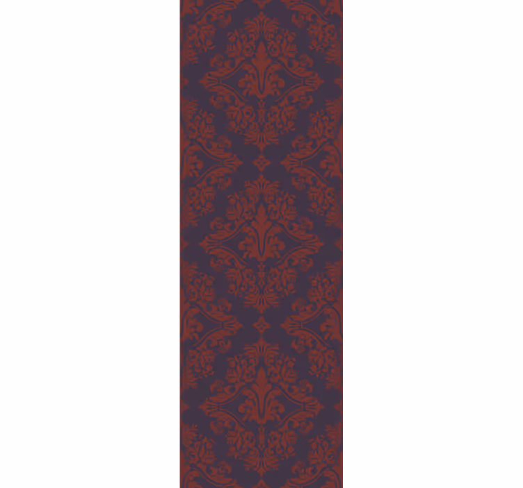 Papier peint baroque damassé violet foncé - TenStickers